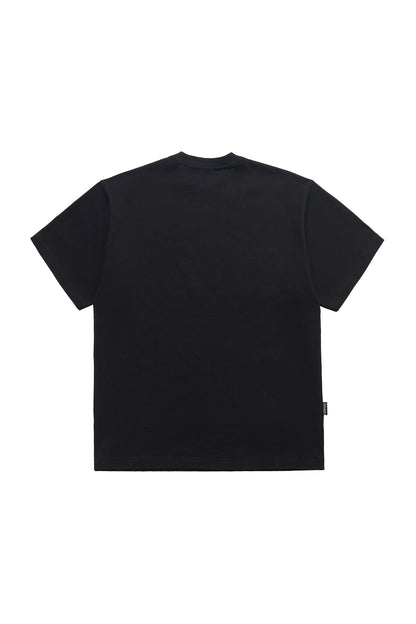 BLACK DOUBLE GUN PRINTED T-SHIRT