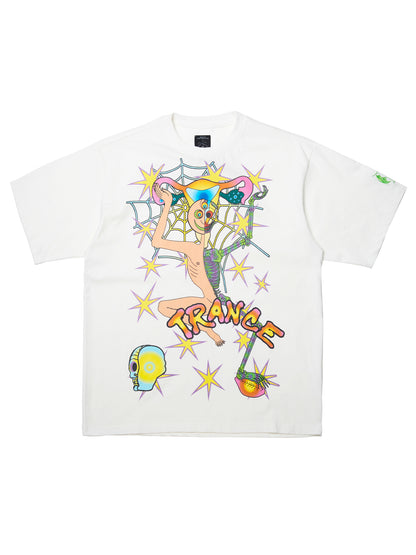 TRANCE PAINTED WHITE T-SHIRT