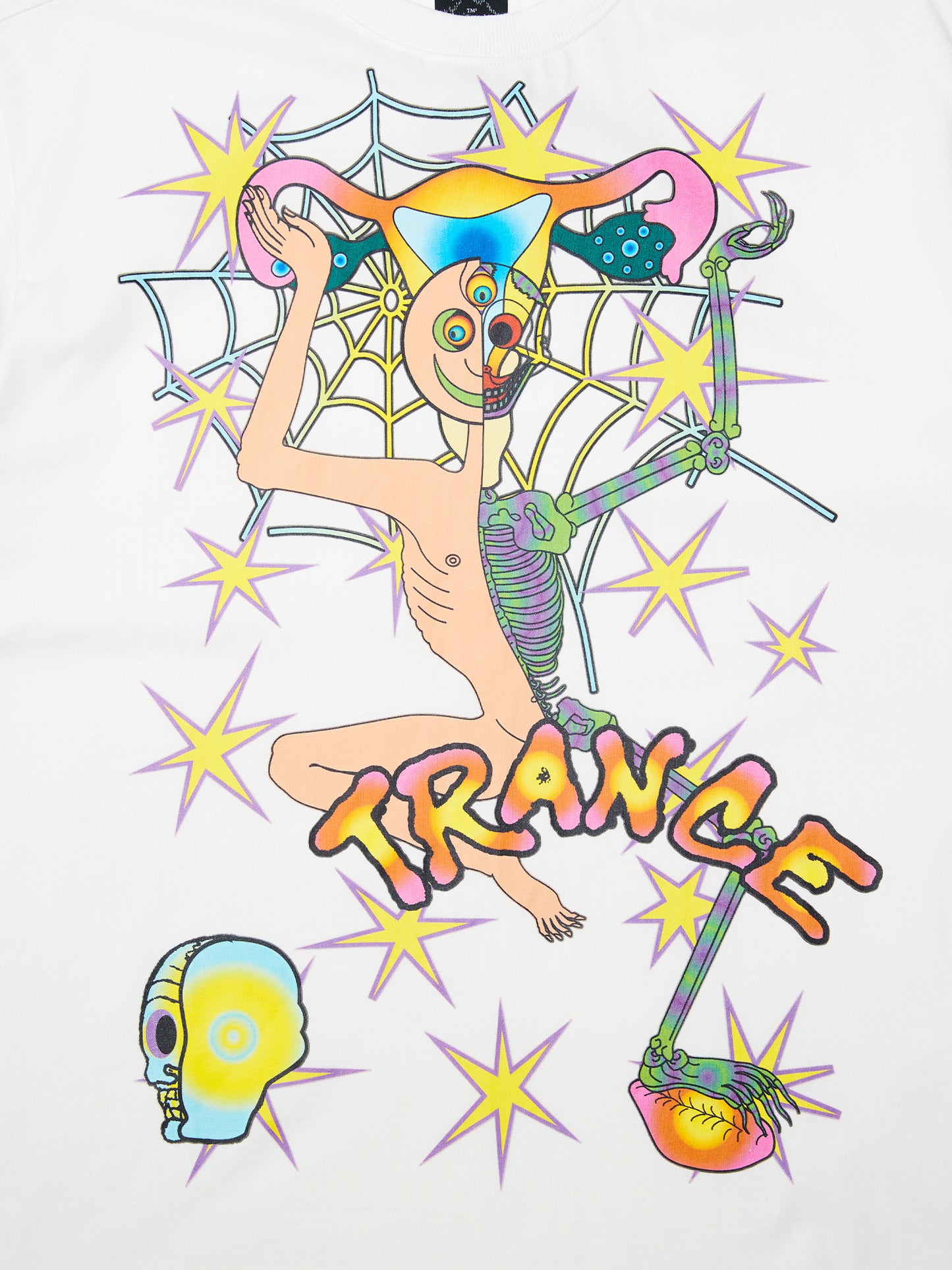 TRANCE PAINTED WHITE T-SHIRT